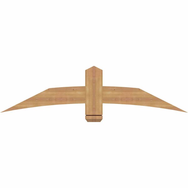 Ekena Millwork Bellingham Timber Gable Bracket, Western Red Cedar, 60"W x 15"H x 1 1/2"D x 5 1/2"F, 6/12 Pitch GBW060X15X0206BEL00SWR - main